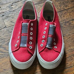 Shoes Tommy Hilfiger Women's Anni Slip-On Casual Sneakers in Red size 6m